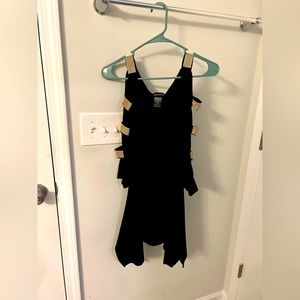 ~Black Evening Top W Rhinestones~